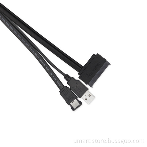 eSATA USB Cable Hard Drive Disk SATA 22pin to eSATA Data USB Powered Cable Adapter for 2.5" HDD